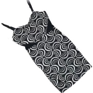 FREE PEOPLE Black Cream Spaghetti Strap Mini Dress